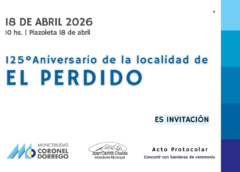 El Perdido celebrará 125 años el sábado próximo